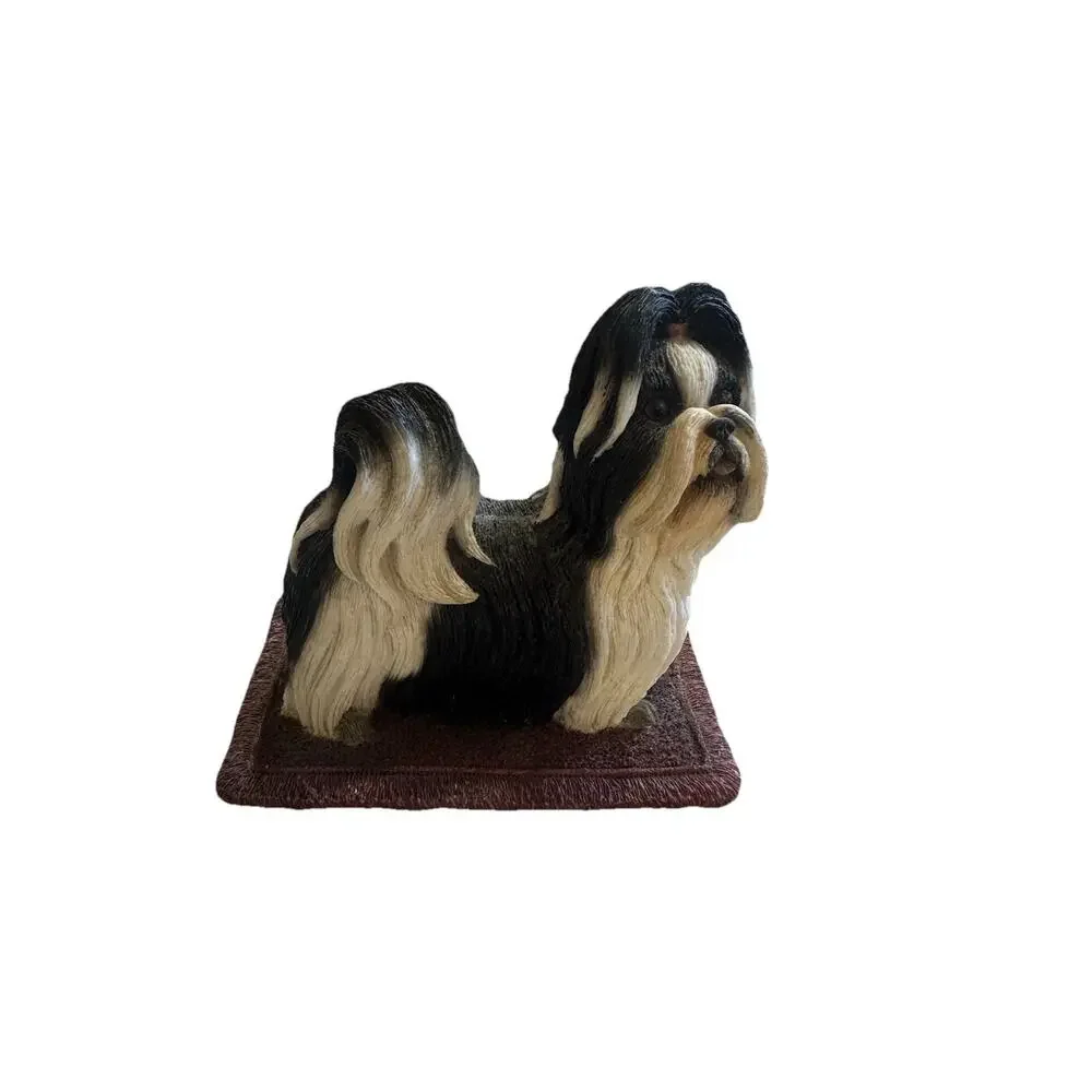 Sherratt & Simpson Shih Tzu Dog Figurine 89033 Black White Collectible Statue